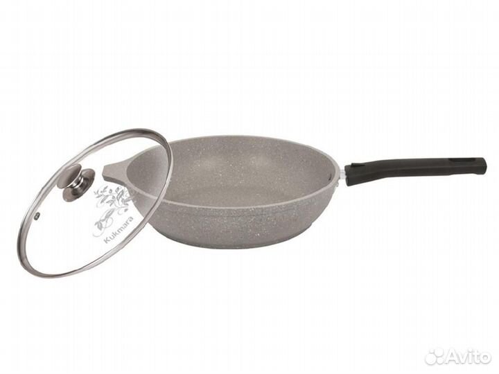 Сковорода с антипригарным покрытием со стеклянной