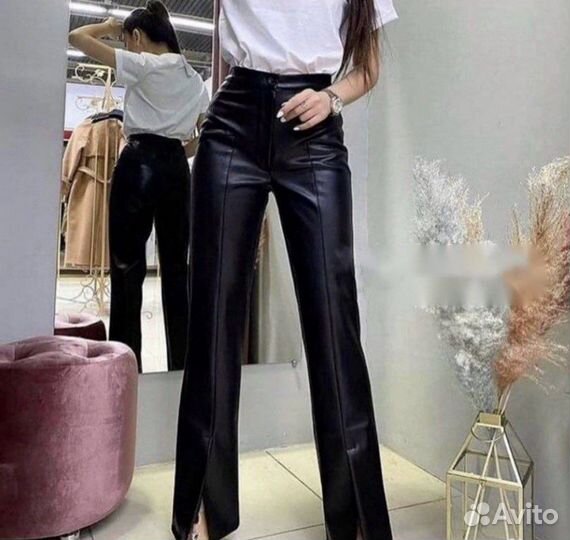 Кожаные брюки новые