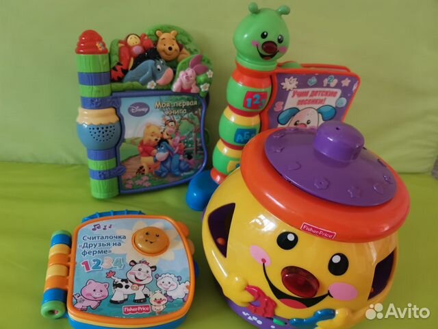Музыкальные книжки + горшочек fisher price