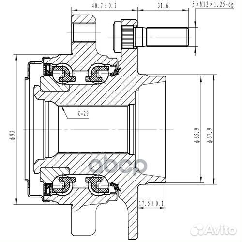 Ступица передняя Z89116R Zikmar