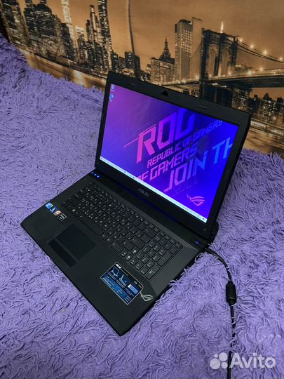 Игровой ноутбук asus rog i7 ssd+hdd