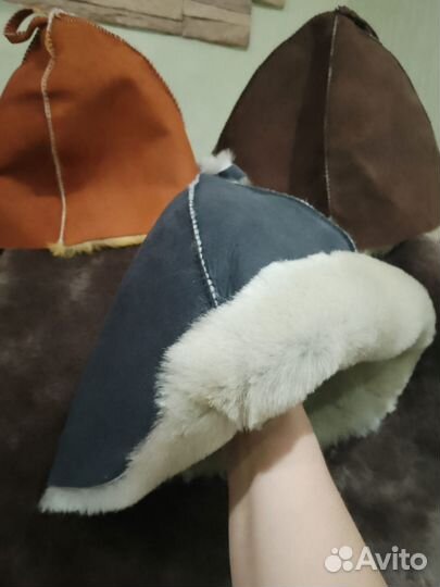 Шапка для бани из овчины