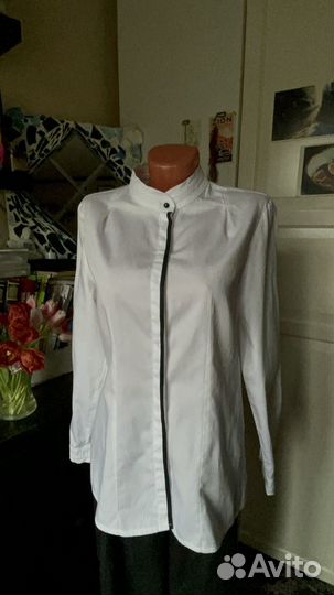 Рубашка белая хлопок, 48