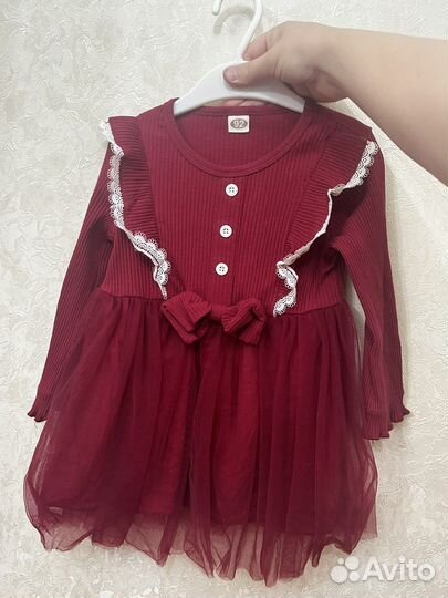 Платье для девочки праздничное 86 92