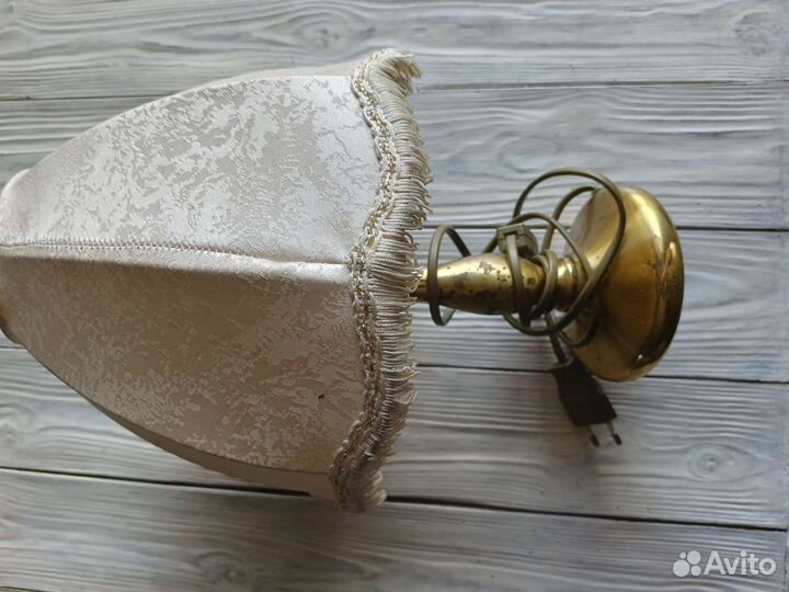 Светильник с тканевым абажуром винтаж