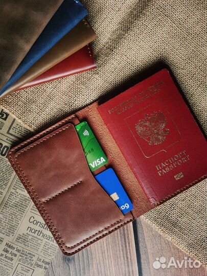 Обложка на паспорт из натуральной кожи