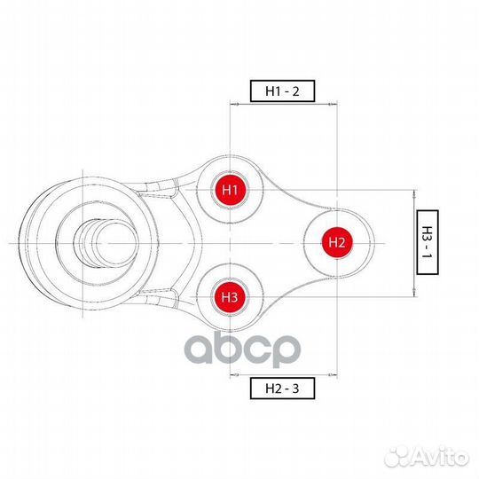 Опора шаровая левая передней подвески 'CB0451L CTR