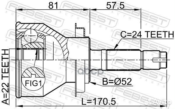 ШРУС внешний daihatsu terios 06- 0110-J210