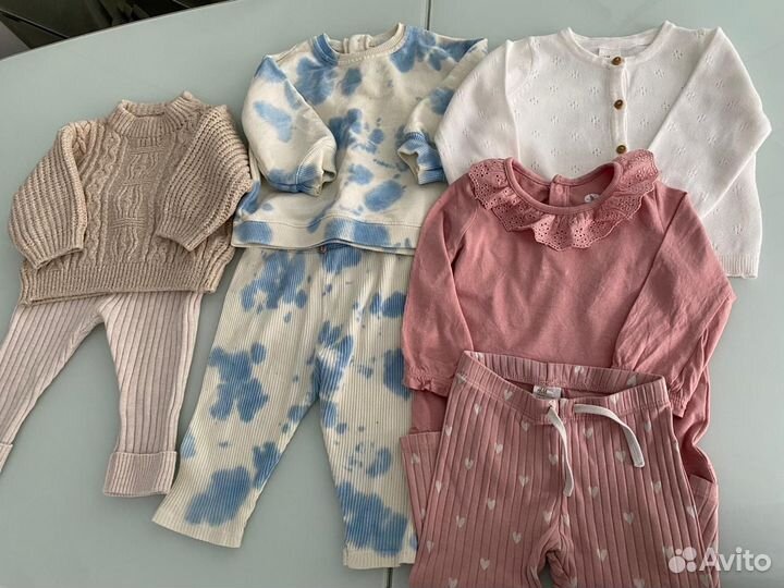 Вещи для девочки zara hm 74 6-9 мес