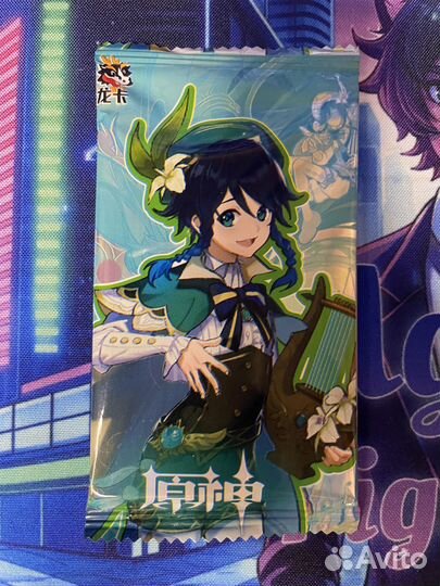 Карточки Аниме Геншин с Акрилками
