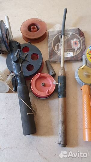 Зимние удочки СССР, грузила, лески, кормушка