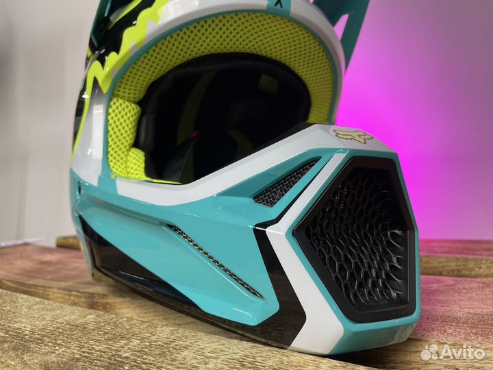 Мотошлем Fox V1 Leed Helmet Teal