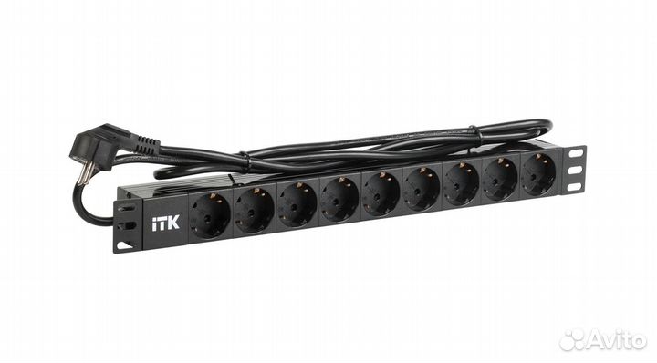 Блок 9 розеток ITK PH22-9d2 PDU DIN49440 1U