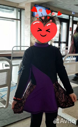 Тренировочное платье для фигурного катания 110р