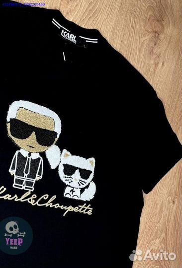 Футболка Karl Lagerfeld черная S XL XXL (Арт.58359)