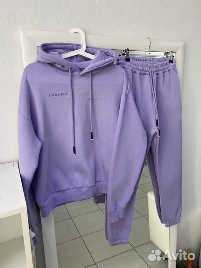 Спортивный костюм на флисе женский теплый (42-48)