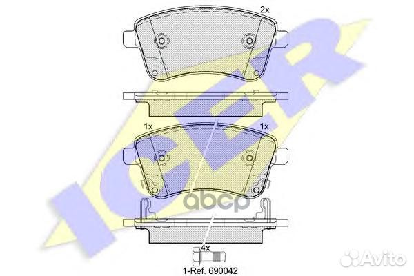 Колодки торм.диск. ix20 181985 Icer