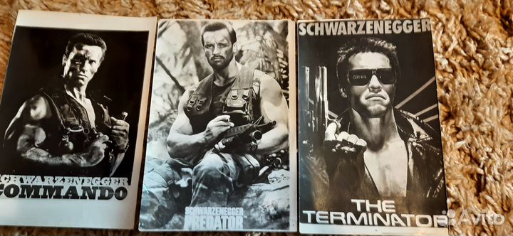 Фотокарточки 90-х (Шварцнеггер, Брюс Ли, Сталлоне)