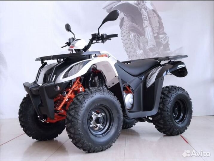 Квадроцикл Kayo Big Bull черно-белый
