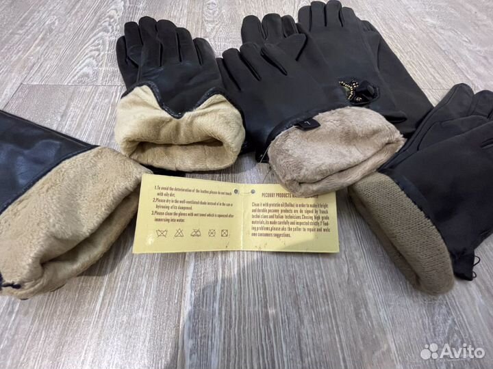 Перчатки женские кожаные новые