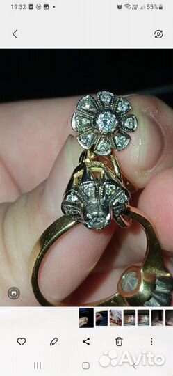 Комплект с бриллиантами