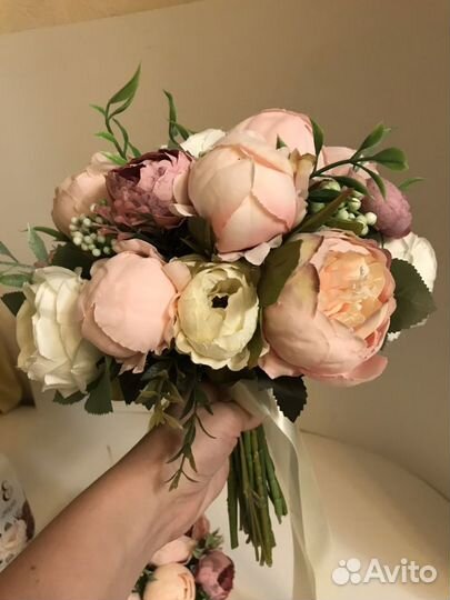 Букет невесты, дублёр, бутоньерка