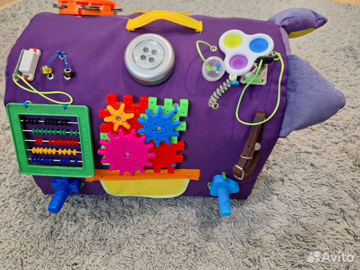 Мягкий развивающий бизиборд