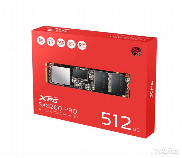 512 гб SSD M.2 накопитель adata XPG SX8200 Pro