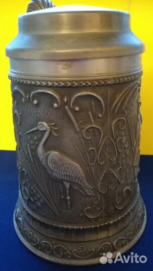 Кружка для пива оловянная 