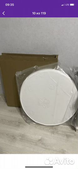 Матрас круглый 75*75 в кроватку для новорожденных