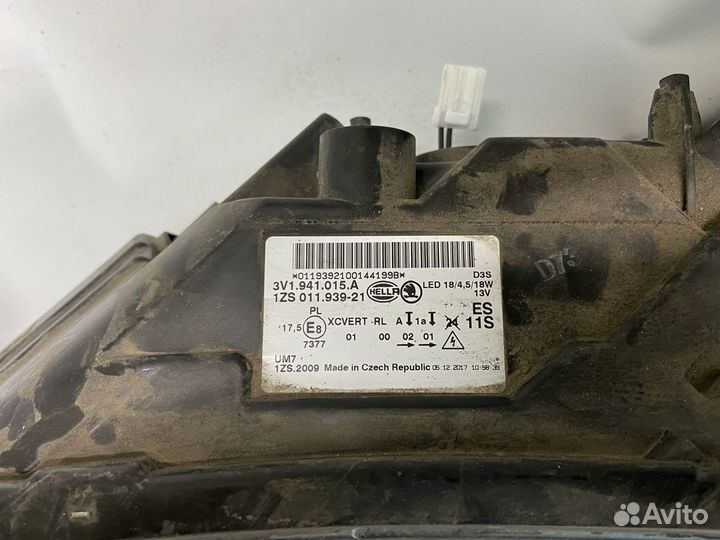 Фара skoda superb