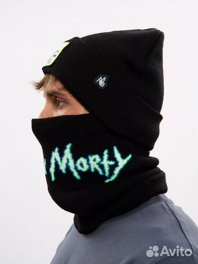 Комплект шапка со снудом зимняя Рик и Морти