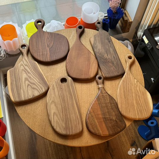 Доска разделочная дуб ясень и орех для подачи