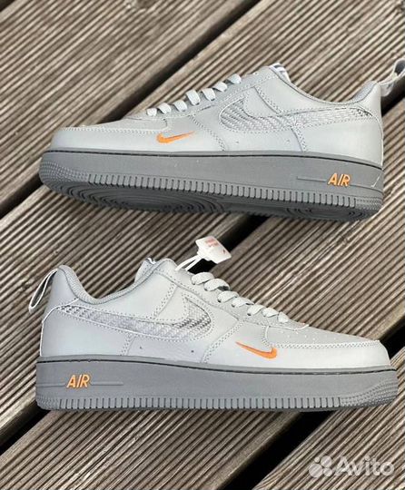 Nike air force 1 серые 2 разм. 41