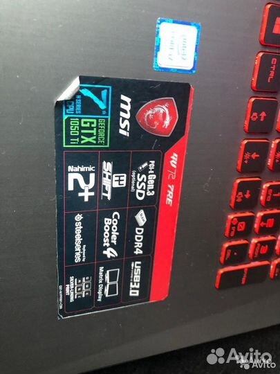 MSI GV72, asus FX753 core I5 7300HQ+GeForce 1050