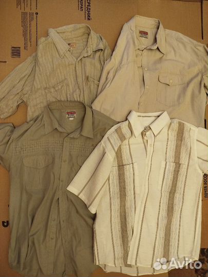 Рубашки мужские 18шт 42-44,шелк,хлопок,синтетика