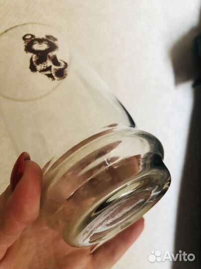 Стакан сссс тонкие стекло с Олимпийским мишкой