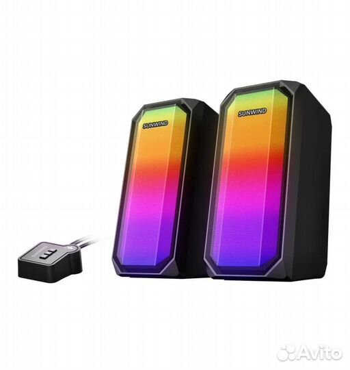 Колонки SunWind SW-SP300, 2.0 Новые