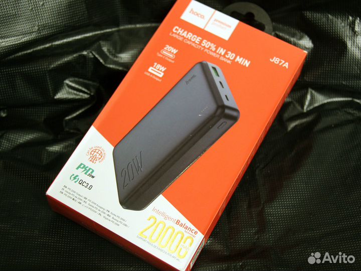Power Bank Hoco J87A 20000 mah PD QC3.0 повербанк