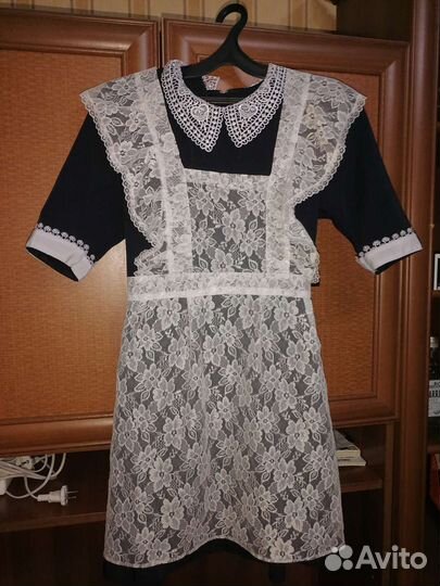 Школьная форма с фартуком, 42 размер