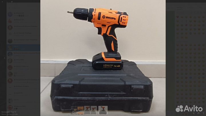 Дрель-шуруповерт аккумуляторная да-14,4л-2к