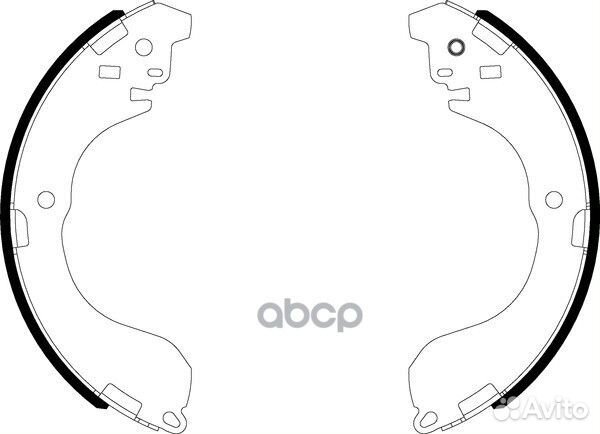 Колодки тормозные барабанные зад 91085800