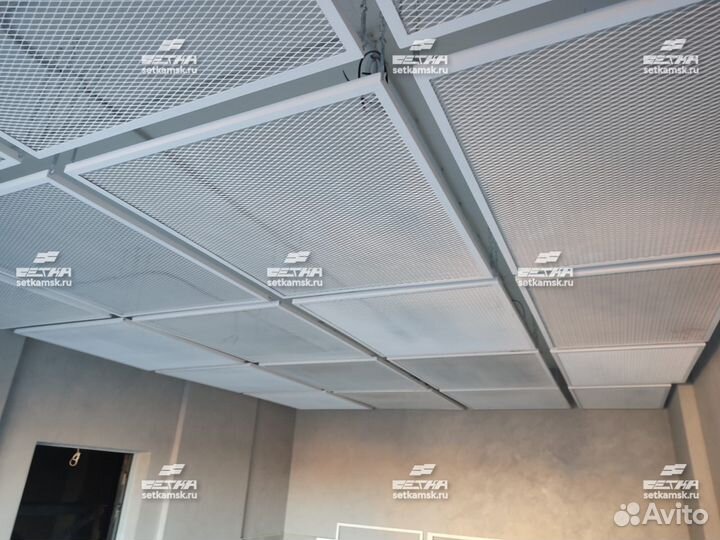 Потолок пвс, панели из сетки