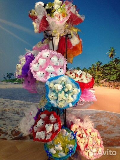 Плюшевые букеты на 8 марта день рождения