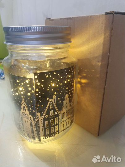 Банка для коктелей с гирляндой
