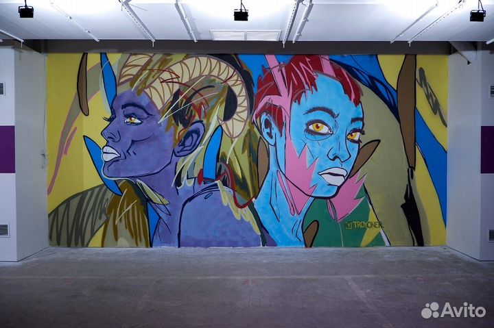 Роспись стен,граффити,оформление