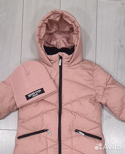 Куртка и шапка демисезонные на 134 см