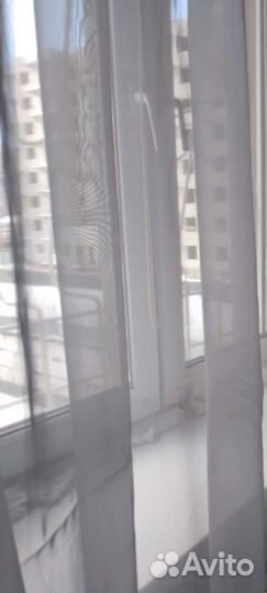 Штора на ленте новая. Цвет стальной