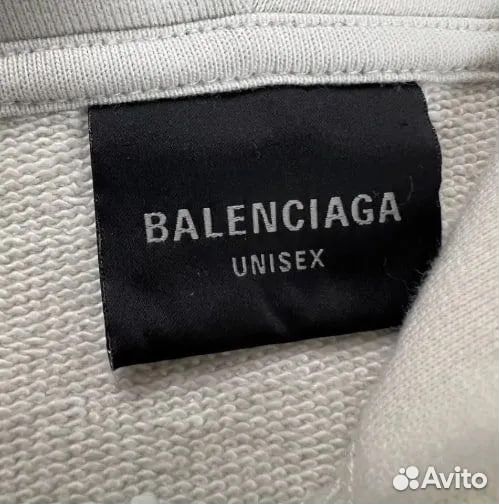 Зип худи Balenciaga Polo White Dirty Zip Hoodie