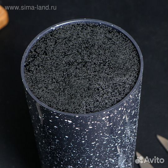 Подставка под ножи с наполнителем «Чёрный гранит»